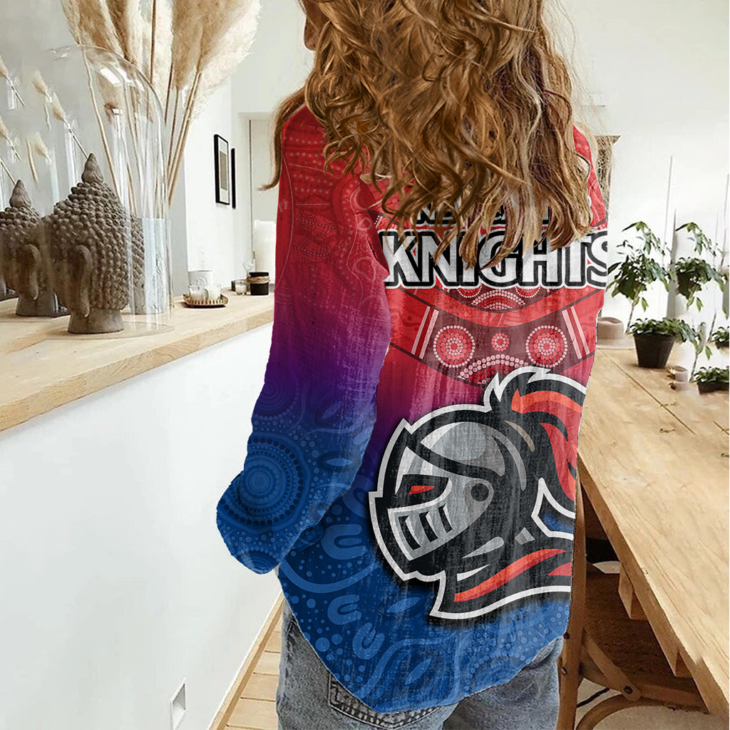 knights-permier-2023-women-casual-shirt-nrl-mascot-with-aboriginal