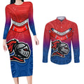 custom-knights-permier-2023-couples-matching-long-sleeve-bodycon-dress-and-long-sleeve-button-shirts-nrl-mascot-with-aboriginal