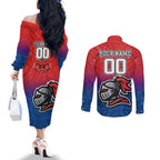 custom-knights-permier-2023-couples-matching-off-the-shoulder-long-sleeve-dress-and-long-sleeve-button-shirts-nrl-mascot-with-aboriginal