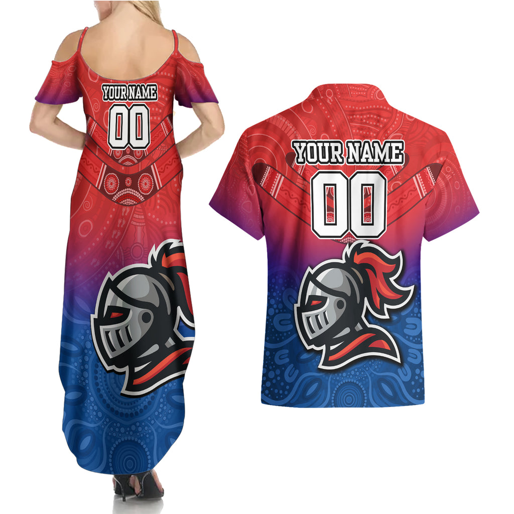 custom-knights-permier-2023-couples-matching-summer-maxi-dress-and-hawaiian-shirt-nrl-mascot-with-aboriginal