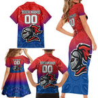 custom-knights-permier-2023-family-matching-short-sleeve-bodycon-dress-and-hawaiian-shirt-nrl-mascot-with-aboriginal