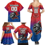 custom-knights-permier-2023-family-matching-summer-maxi-dress-and-hawaiian-shirt-nrl-mascot-with-aboriginal