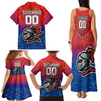 custom-knights-permier-2023-family-matching-tank-maxi-dress-and-hawaiian-shirt-nrl-mascot-with-aboriginal