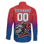 custom-knights-permier-2023-family-matching-tank-maxi-dress-and-hawaiian-shirt-nrl-mascot-with-aboriginal