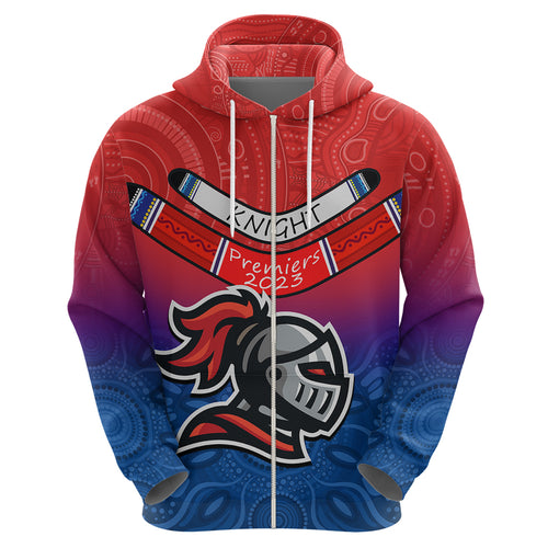 custom-knights-permier-2023-hoodie-nrl-mascot-with-aboriginal