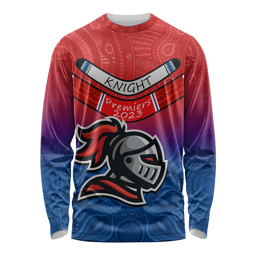 custom-knights-permier-2023-long-sleeve-shirt-nrl-mascot-with-aboriginal