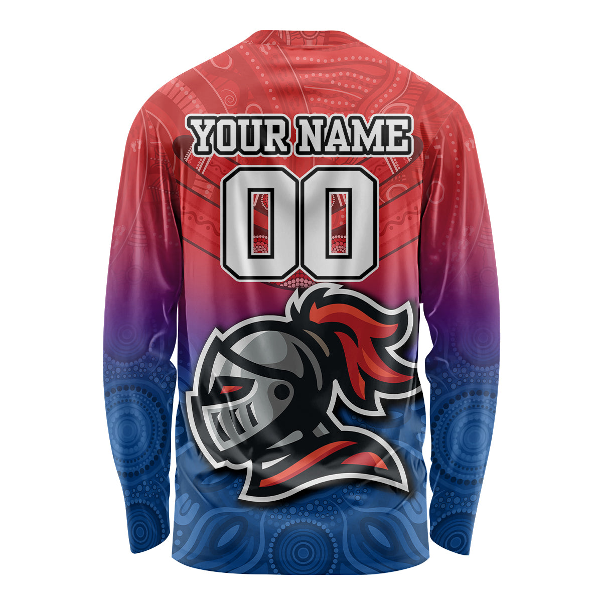custom-knights-permier-2023-long-sleeve-shirt-nrl-mascot-with-aboriginal
