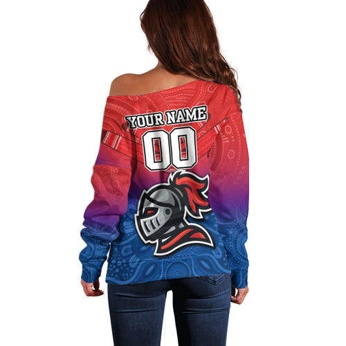 custom-knights-permier-2023-off-shoulder-sweater-nrl-mascot-with-aboriginal
