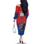custom-knights-permier-2023-off-the-shoulder-long-sleeve-dress-nrl-mascot-with-aboriginal