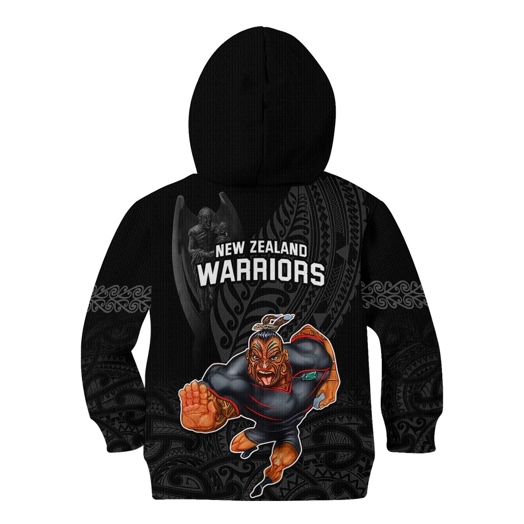 warriors-permier-2023-kid-hoodie-the-wahs-mascot-with-maori-tattoo