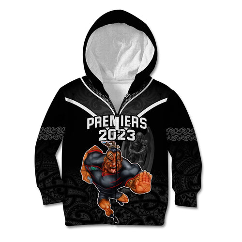 warriors-permier-2023-kid-hoodie-the-wahs-mascot-with-maori-tattoo