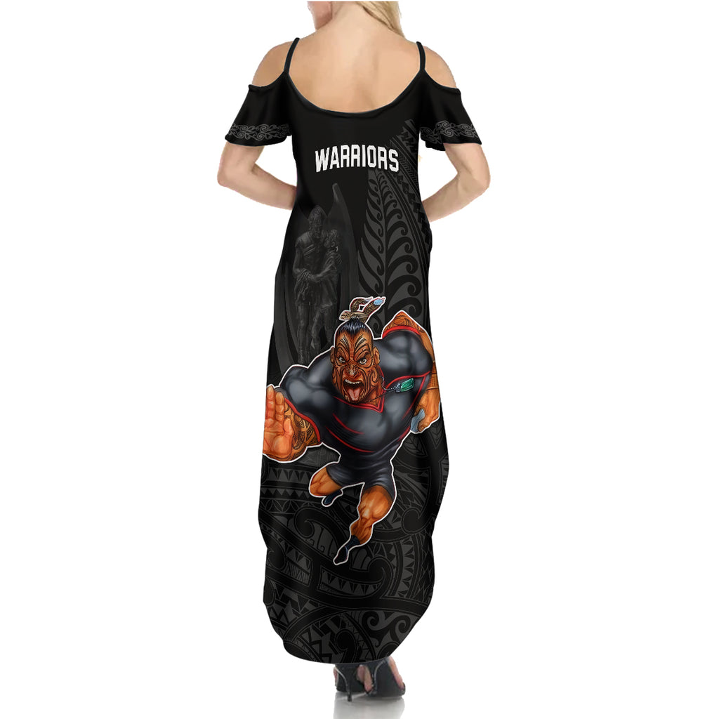 warriors-permier-2023-summer-maxi-dress-the-wahs-mascot-with-maori-tattoo