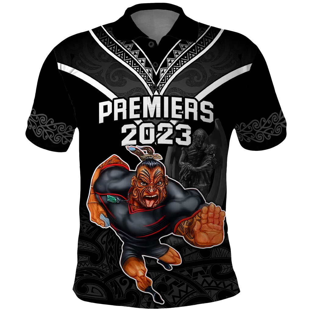 custom-warriors-permier-2023-polo-shirt-the-wahs-mascot-with-maori-tattoo