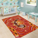 Aboriginal Goanna Art Area Rug Native Australian Animals