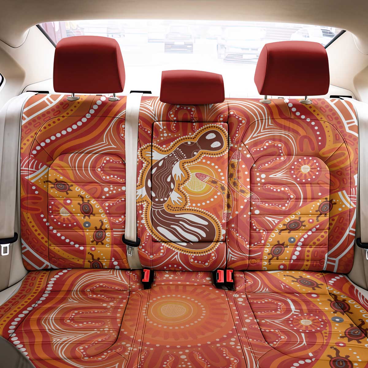Aboriginal Goanna Art Back Car Seat Cover Native Australian Animals