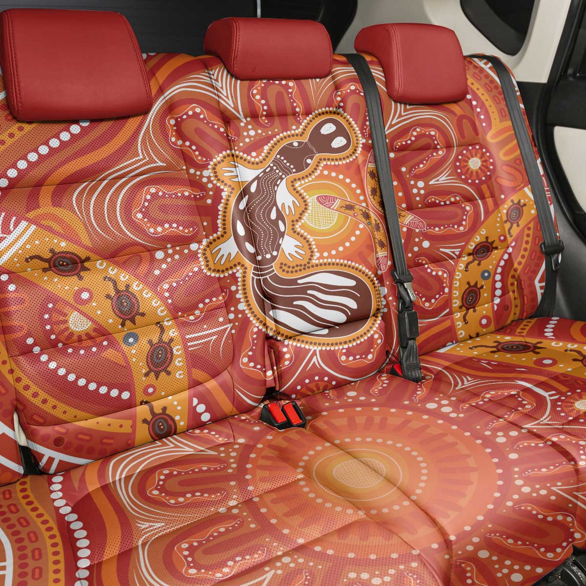 Aboriginal Goanna Art Back Car Seat Cover Native Australian Animals