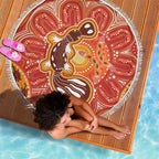 Aboriginal Goanna Art Beach Blanket Native Australian Animals