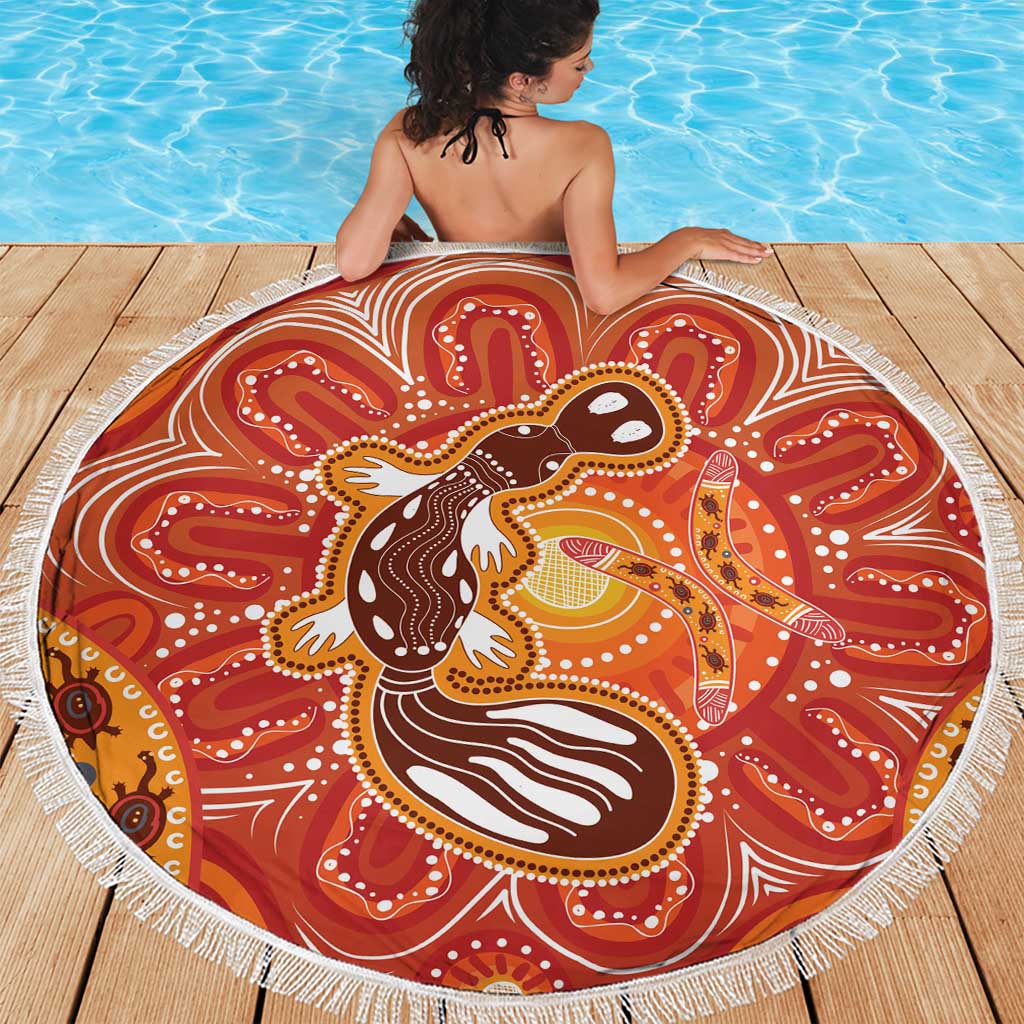 Aboriginal Goanna Art Beach Blanket Native Australian Animals