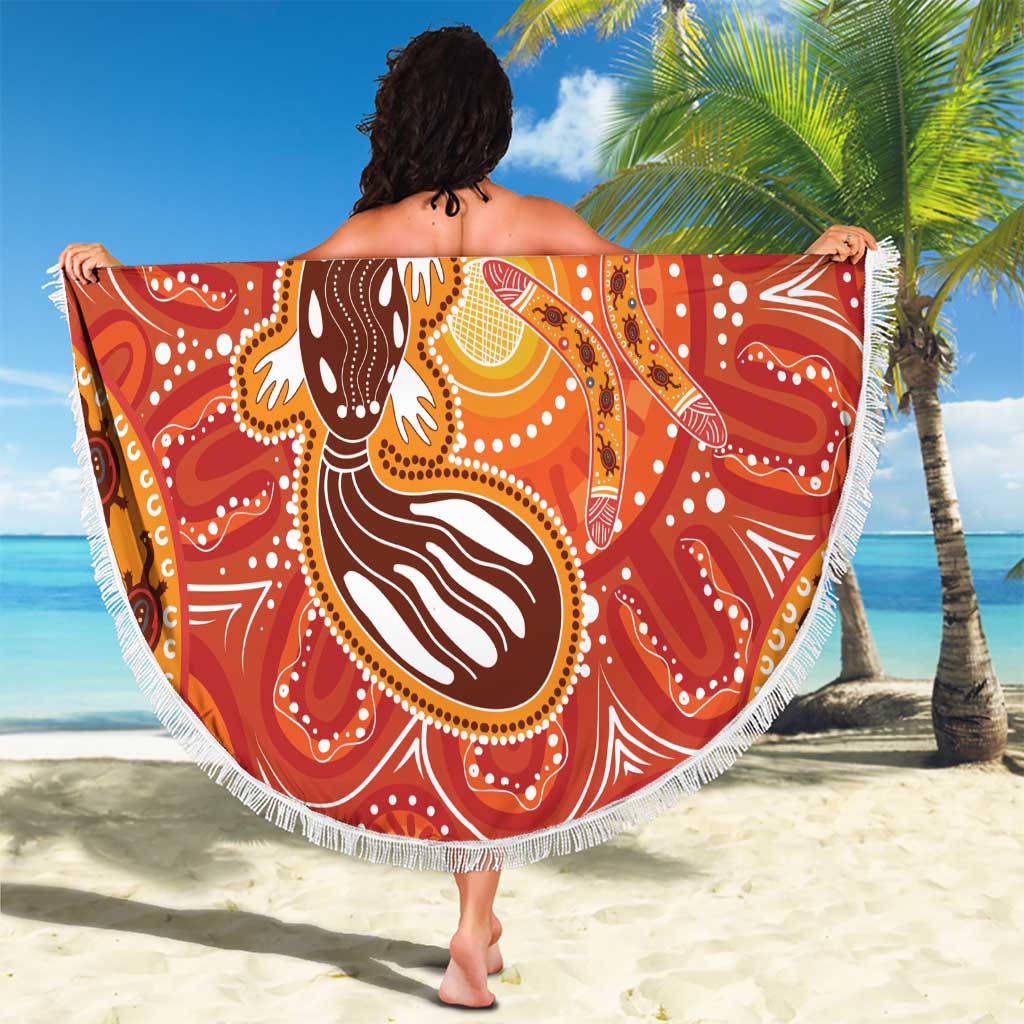 Aboriginal Goanna Art Beach Blanket Native Australian Animals