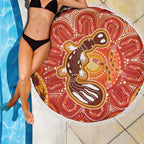 Aboriginal Goanna Art Beach Blanket Native Australian Animals