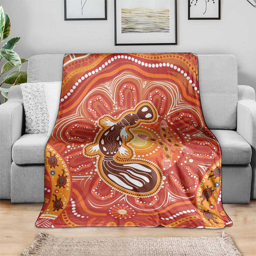 Aboriginal Goanna Art Blanket Native Australian Animals