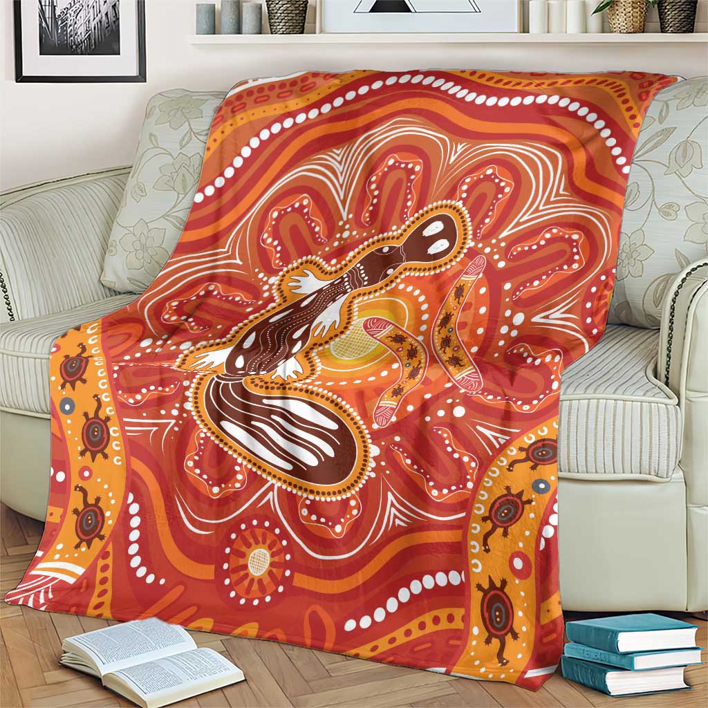Aboriginal Goanna Art Blanket Native Australian Animals