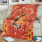 Aboriginal Goanna Art Blanket Native Australian Animals