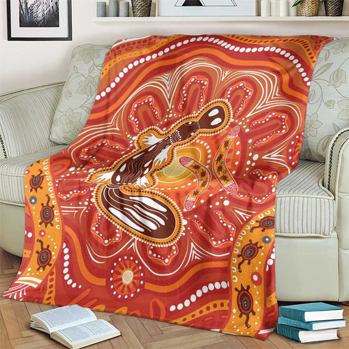Aboriginal Goanna Art Blanket Native Australian Animals