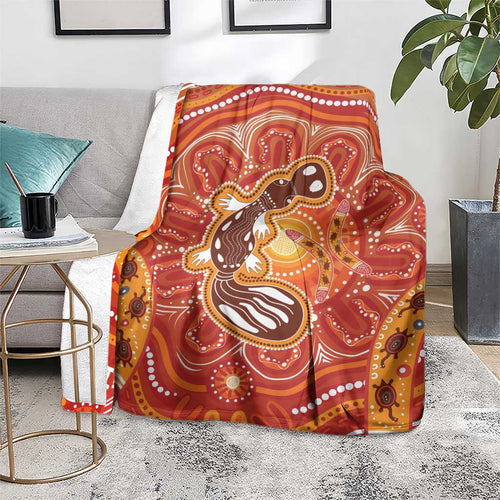 Aboriginal Goanna Art Blanket Native Australian Animals