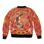 Aboriginal Goanna Art Bomber Jacket Native Australian Animals