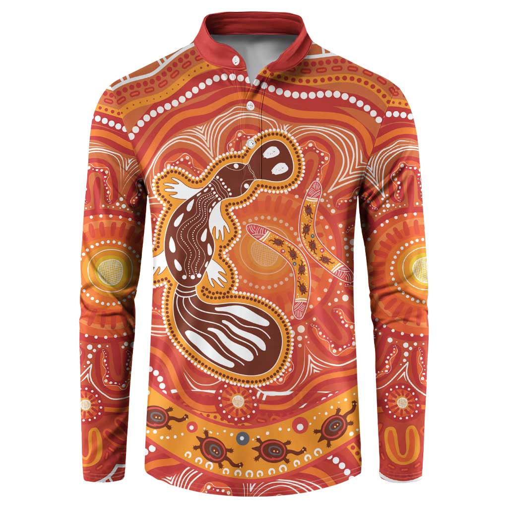 Aboriginal Goanna Art Button Sweatshirt Native Australian Animals