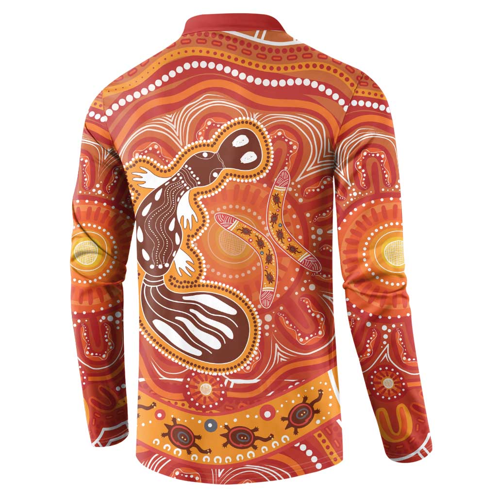 Aboriginal Goanna Art Button Sweatshirt Native Australian Animals