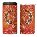 Aboriginal Goanna Art 4 in 1 Can Cooler Tumbler Native Australian Animals