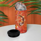 Aboriginal Goanna Art 4 in 1 Can Cooler Tumbler Native Australian Animals
