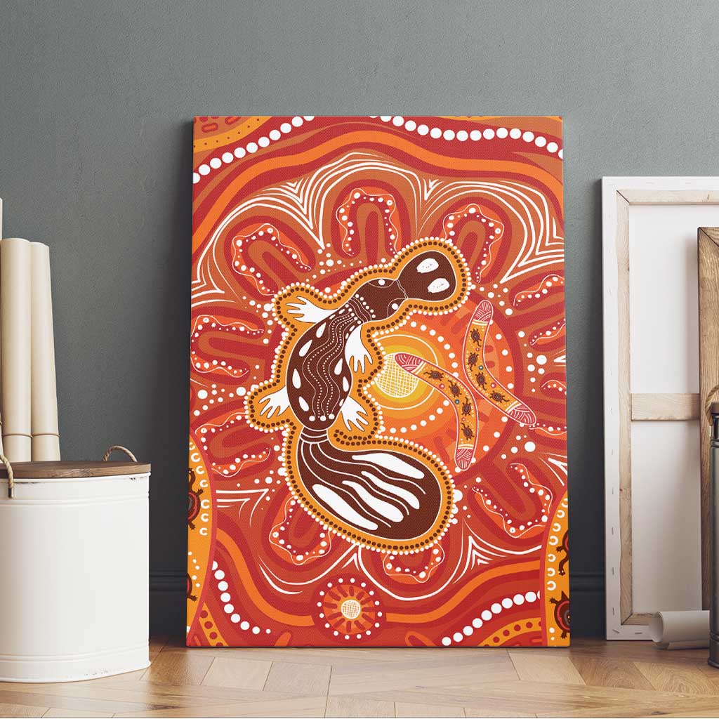 Aboriginal Goanna Art Canvas Wall Art Native Australian Animals