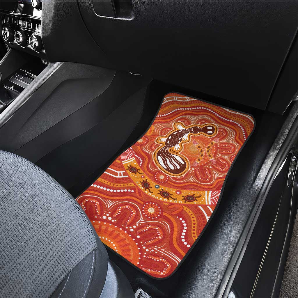 Aboriginal Goanna Art Car Mats Native Australian Animals