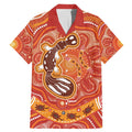 Aboriginal Goanna Art Family Matching Mermaid Dress and Hawaiian Shirt Native Australian Animals
