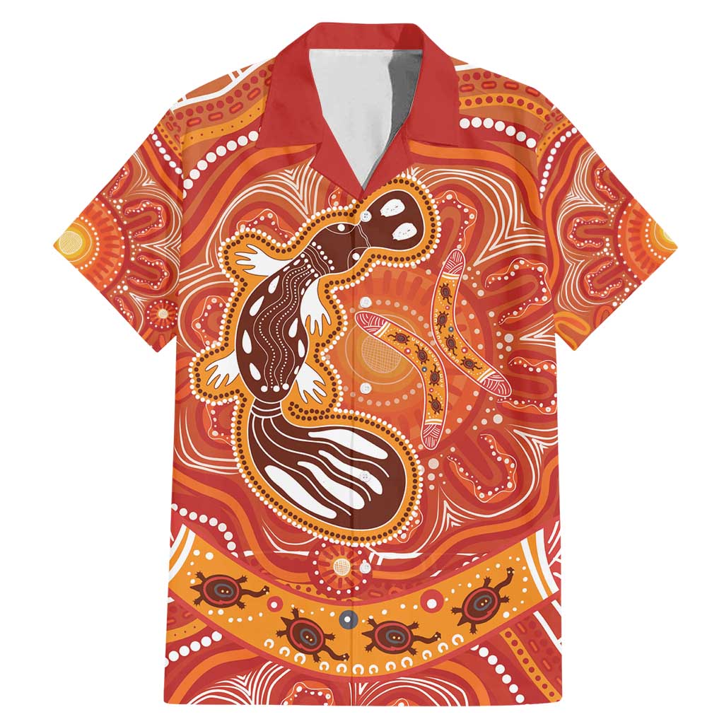 Aboriginal Goanna Art Family Matching Mermaid Dress and Hawaiian Shirt Native Australian Animals