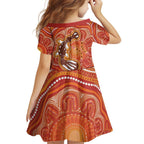 Aboriginal Goanna Art Family Matching Puletasi and Hawaiian Shirt Native Australian Animals