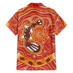 Aboriginal Goanna Art Family Matching Puletasi and Hawaiian Shirt Native Australian Animals