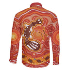 Aboriginal Goanna Art Family Matching Puletasi and Hawaiian Shirt Native Australian Animals