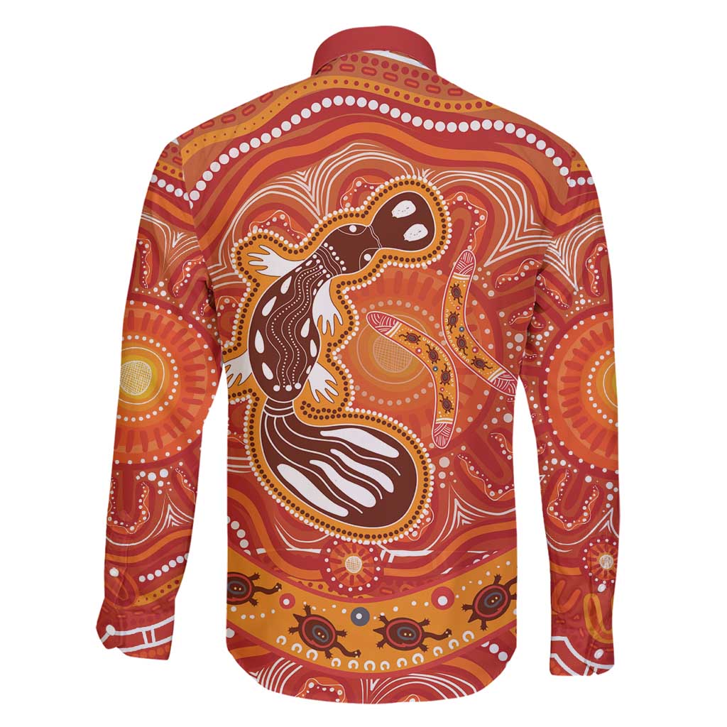 Aboriginal Goanna Art Family Matching Tank Maxi Dress and Hawaiian Shirt Native Australian Animals