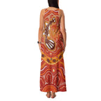 Aboriginal Goanna Art Family Matching Tank Maxi Dress and Hawaiian Shirt Native Australian Animals