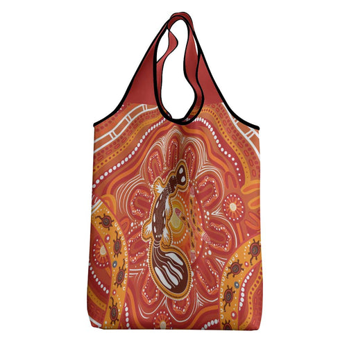 Aboriginal Goanna Art Grocery Bag Native Australian Animals