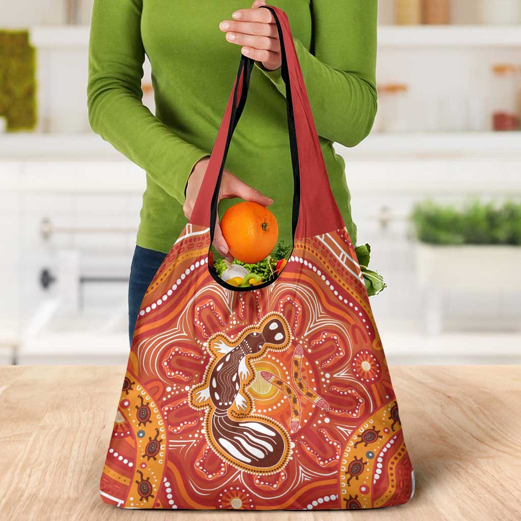 Aboriginal Goanna Art Grocery Bag Native Australian Animals