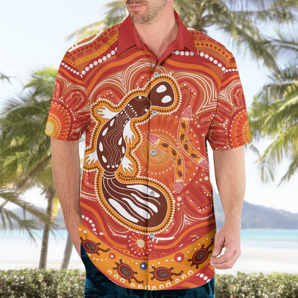 Aboriginal Goanna Art Hawaiian Shirt Native Australian Animals