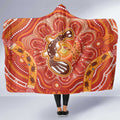 Aboriginal Goanna Art Hooded Blanket Native Australian Animals