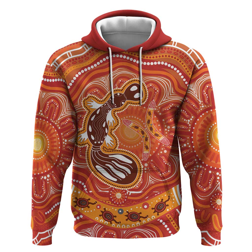 Aboriginal Goanna Art Hoodie Native Australian Animals