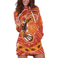Aboriginal Goanna Art Hoodie Dress Native Australian Animals
