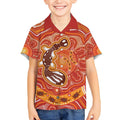 Aboriginal Goanna Art Kid Hawaiian Shirt Native Australian Animals
